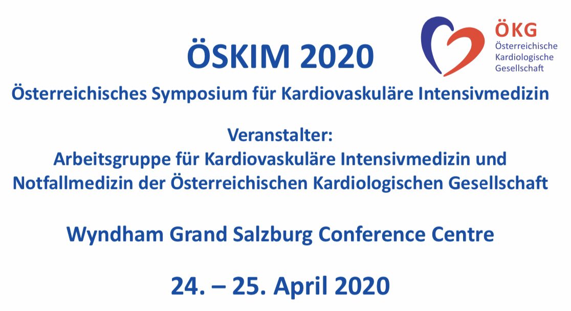 We are honored to announce that the <a href="/escardio/">European Society of Cardiology</a> Acute Cardiovascular Care Association is endorsing #oeskim2020

- the Austrian Symposium on Cardiovascular Intensive Care

#CardioEd #ESC_Acute @ESCAcutePres