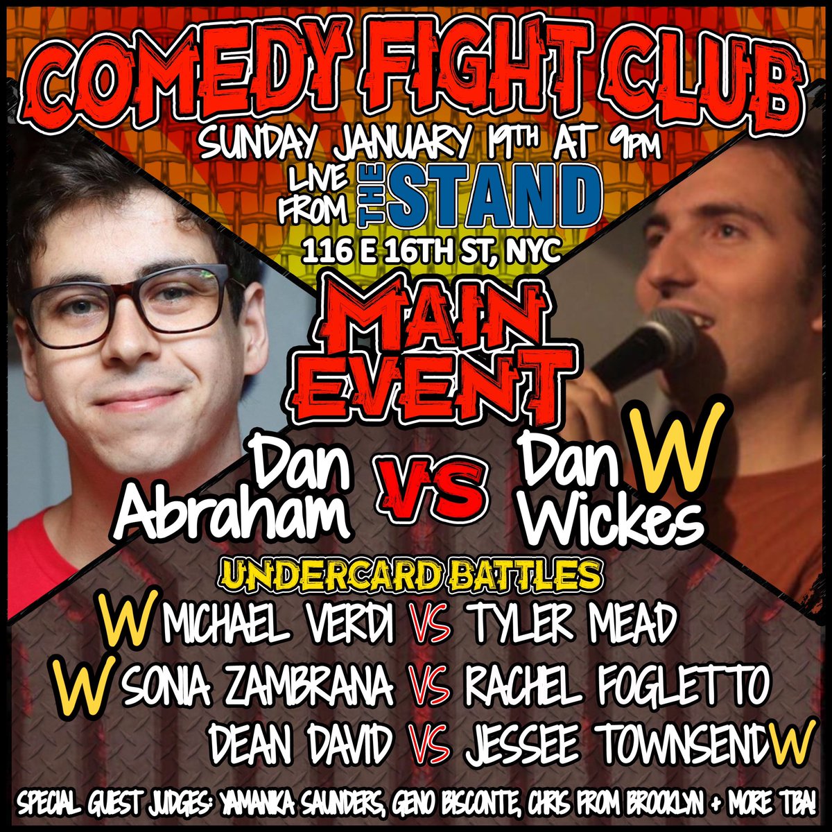 ComedyFightNYC's tweet photo. AFTERMATH!!

Shout out to @dan_wickes &amp; @danceoval for CRUSHING their Main Event!!

Judges @ChrisFromBklyn @yamaneika @Derek1Gaines @Dannyjokes #GenoBisconte &amp; CFC Officials all DESTROYED as hard as our fights!!

SEE YOU ALL NEXT WEEK @TheStandNYC OR @gasdigital https://t.co/2I4W3rZ12g
