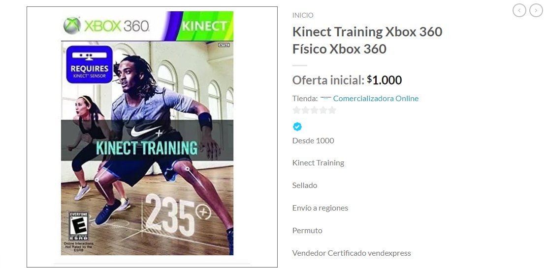 VendexpressC's tweet photo. ¡SUBASTA desde los 1.000! 
Kinect Training Xbox 360. 

Más detalles en: https://t.co/hJCjiCBOTL
#coronovirus #VerdadesOcultas #Los80
#Aeropuerto #DiaDeSubastas #FelizJueves #SoyHijaDeUnGeneral #Vendexpress #AcusaciónConstitucional https://t.co/OaSr2AeltX
