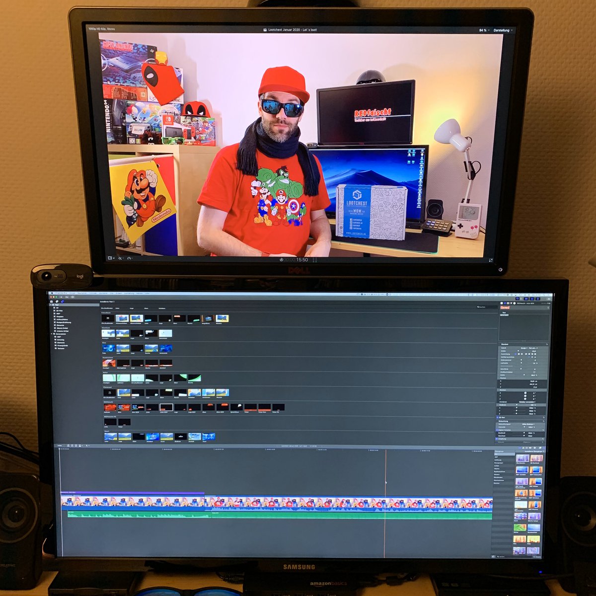 PlayStefan_One's tweet photo. Gestern gab’s ein Video auf dem Let’s Play Kanal und nun schneide ich bereits ein weiteres für den Hauptkanal ✌🏻😎 Was der Schal🧣 dabei soll, erfahrt ihr bald 😜 #letsloot #unboxing #GermanMediaRT #REDfaischt #Creator #Nerd #Gamer #YouTuber https://t.co/4GCc9p0OGq