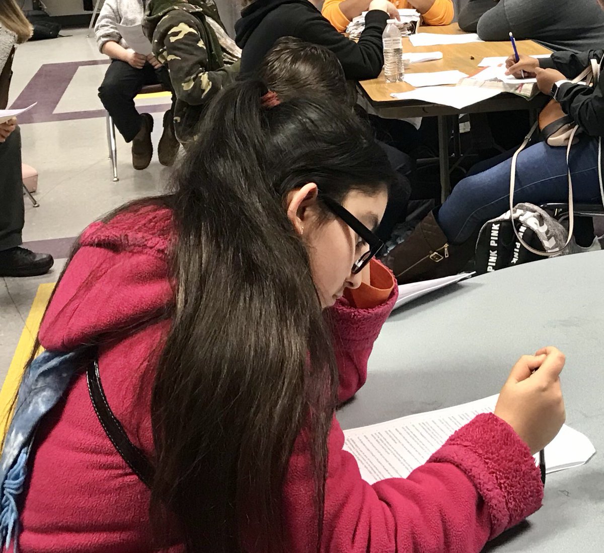 PIC_FCPS's tweet photo. The cold rain makes for a perfect day to share a great story ⁦@WestLionsFCPS⁩ !
#essayPrep #Pentathlon 
⁦@CBPentathlon⁩
⁦@keelmathTN⁩ ⁦@keelmathTN⁩ ⁦@DontQuit06⁩ ⁦@CAOacademicsfcs⁩ ⁦@suptking⁩ #GoHuntYourDreams https://t.co/V7QrJeIEyr