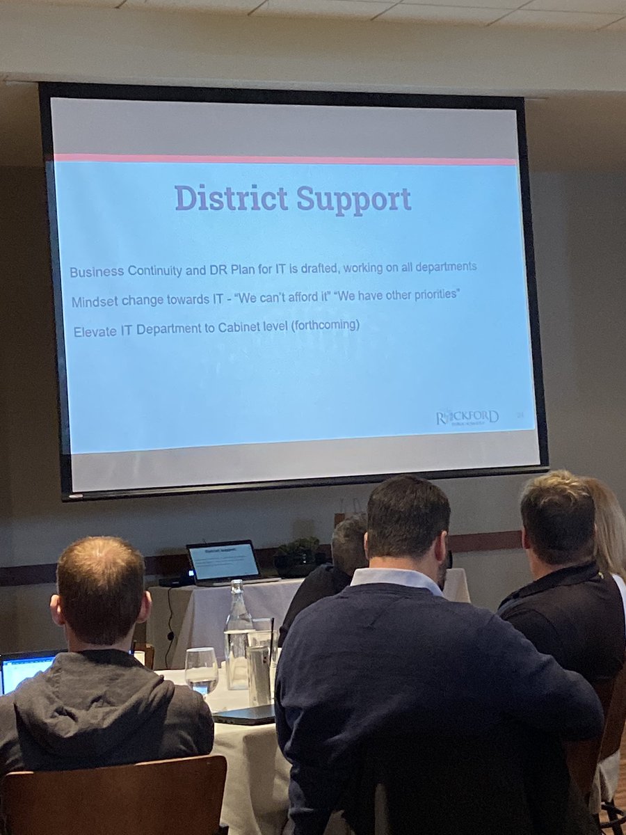 MikeFrantini's tweet photo. Great info shared by Rockford School District today detailing their recent ransomware attack. We all need to pay very close attention and learn from these unfortunate events! Great job! @il_etl #edCTOchat https://t.co/Pe8LYtynZi
