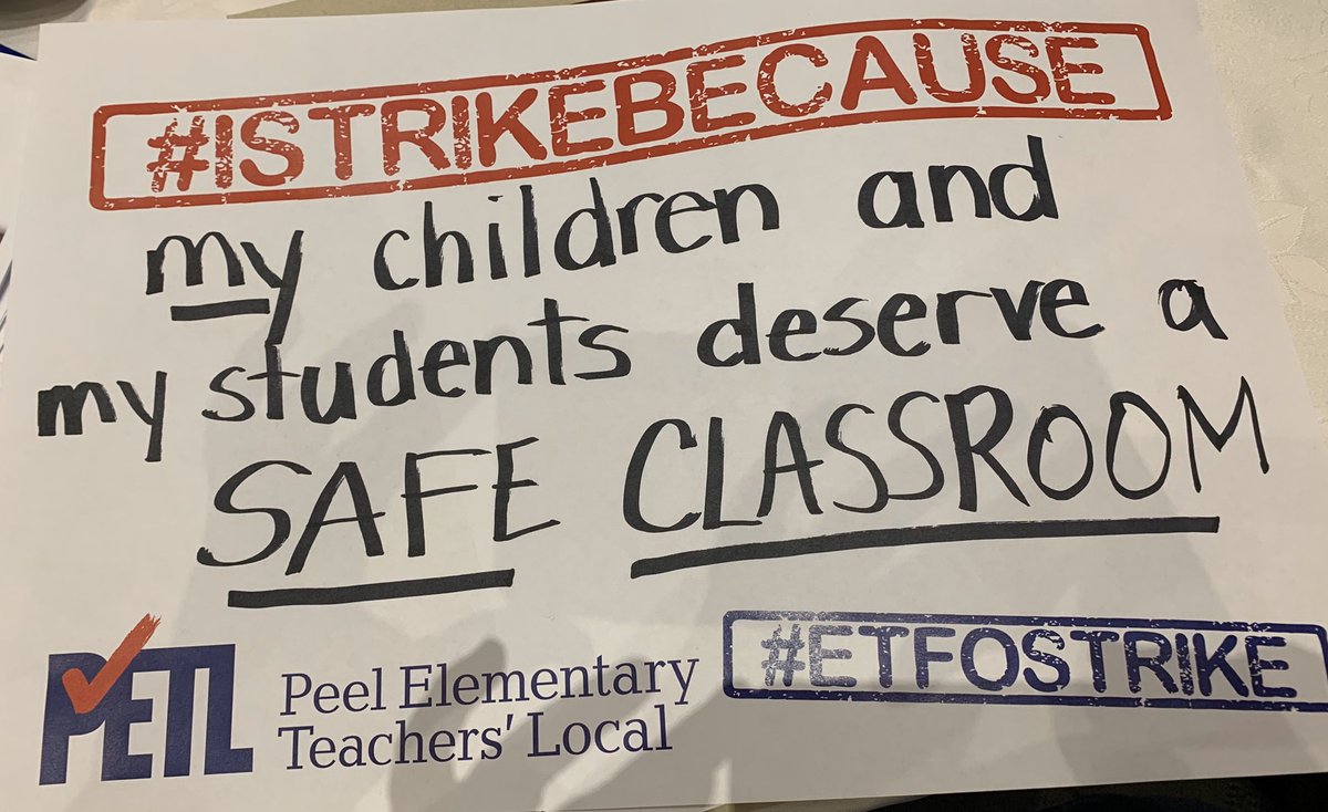 H3131C's tweet photo. Fabulous meeting of @ETFOPeel stewards today. We are ready. #istrikebecause my own children AND my students deserve a safe classroom. #etfostrong https://t.co/opVQXnIMO2