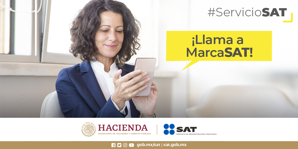 SATMX's tweet photo. #ServicioSAT 📱

¿Requieres orientación fiscal? 🤓 

Llama a MarcaSAT  55 627 22 728, con gusto resolvemos tus dudas. 

☎️ De lunes a viernes de 8:30 a 18:30 horas. https://t.co/n9yYK7M58U