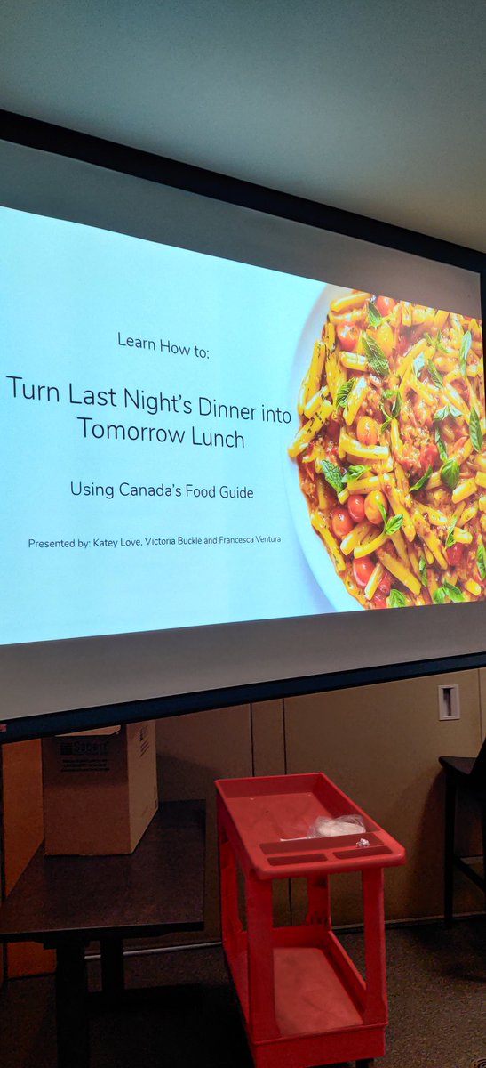 Our Nutrition students are doing a workshop on turning last night's dinner into tomorrow's lunch right now in E143! @humberFHSW