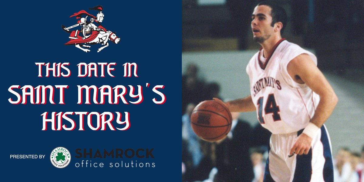 This Date in Saint Mary's History presented by Shamrock Office Solutions. 

On this day in 2000, Frank Allocco hit a three with just seconds remaining in overtime to give the Gaels an 80-78 win over Portland. Allocco is 4th all-time in three-pointers made in program history.