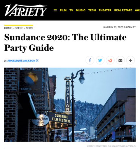 Thanks <a href="/Variety/">Variety</a> for covering The Rand Luxury Film Reception! Looking forward to an awesome festival. #Sundance2020 #SundanceFilmFestival
