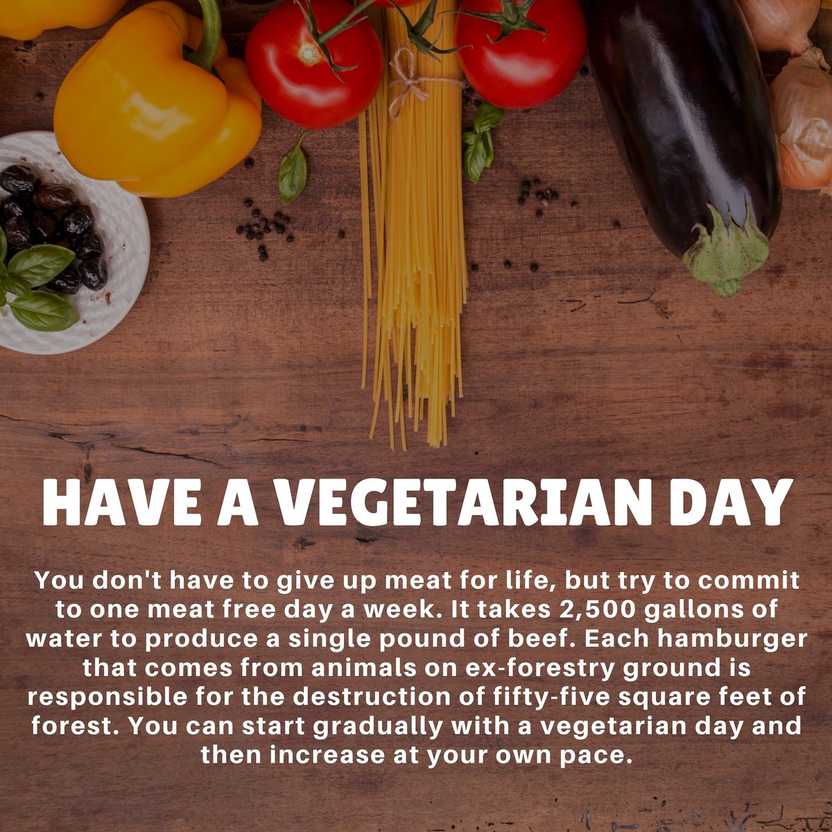 A vegetarian day is just a small step in the right direction 🌊💪🏼