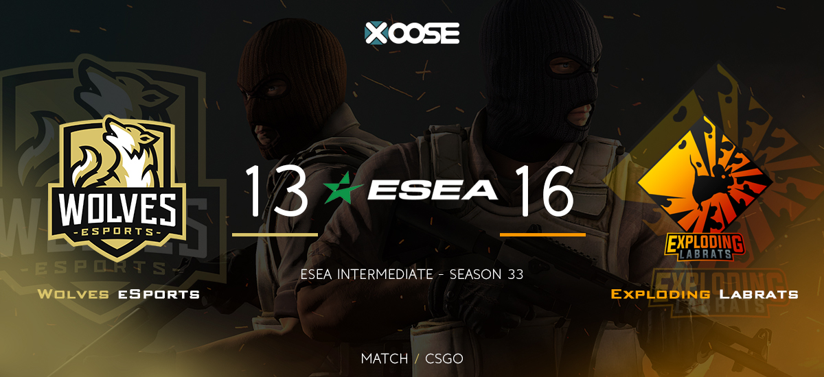 T'was not meant to be..

#WolvesCSGO 13-16 "Exploding Labrats" on de_vertigo. This puts our team at 1-3 in the current ESEA Intermediate season.

#KeepHowling