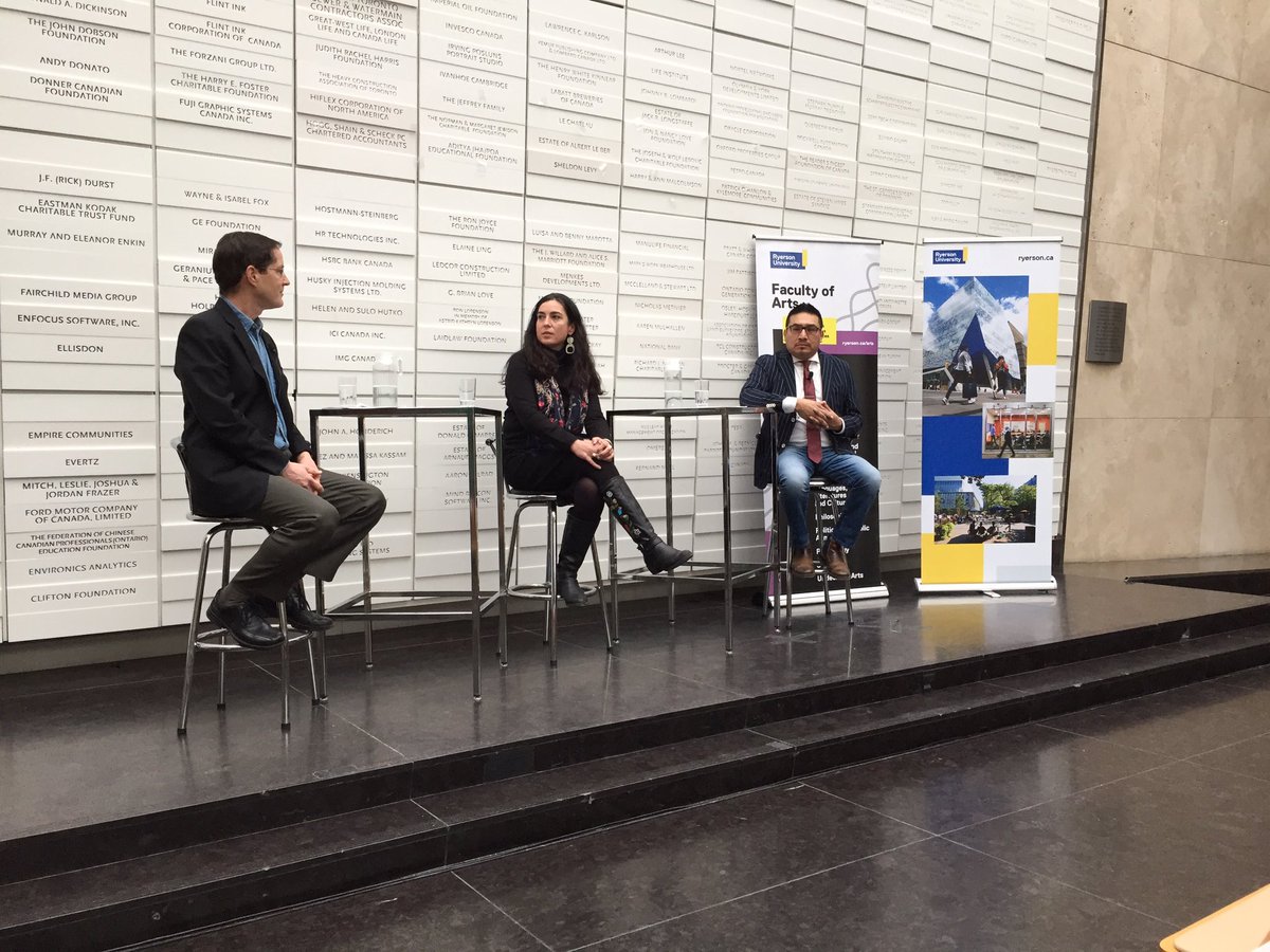 At Ryerson Democracy Forum with Tanya Talaga and Sol Mamakwa. “Giving voice to Indigenous peoples” Is anyone listening? Great presentation on finding the voice of Indigenous people.