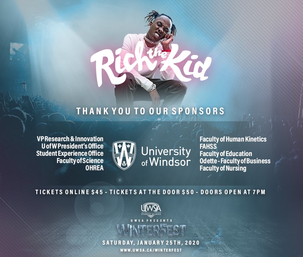 UWSA4U's tweet photo. WE’RE TWO DAYS AWAY FROM WINTERFEST 🥶 We would like to thank all of those in the University of Windsor community that helped make this possible #universityofwindsor #uow #frostweek https://t.co/7595nqVmPH