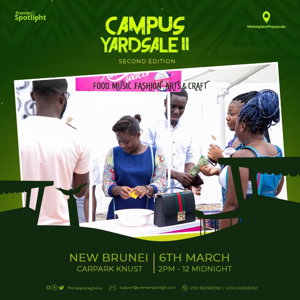 _themktplacegh's tweet photo. #CampusYardSale2 is Live!!!!!
Let the Countdown Begin⏲

RT to spread the good news. https://t.co/wyKbR10WJs