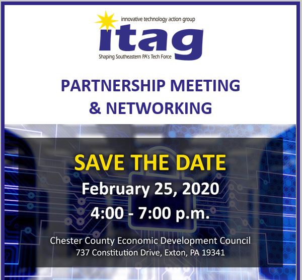 ITAG_PA's tweet photo. https://t.co/mglukxIpNl
Mark your calendars! Join #ITAG for the first Partnership Meeting of 2020 on February 25th. Registration and more information to follow. https://t.co/w6gtXJcH08