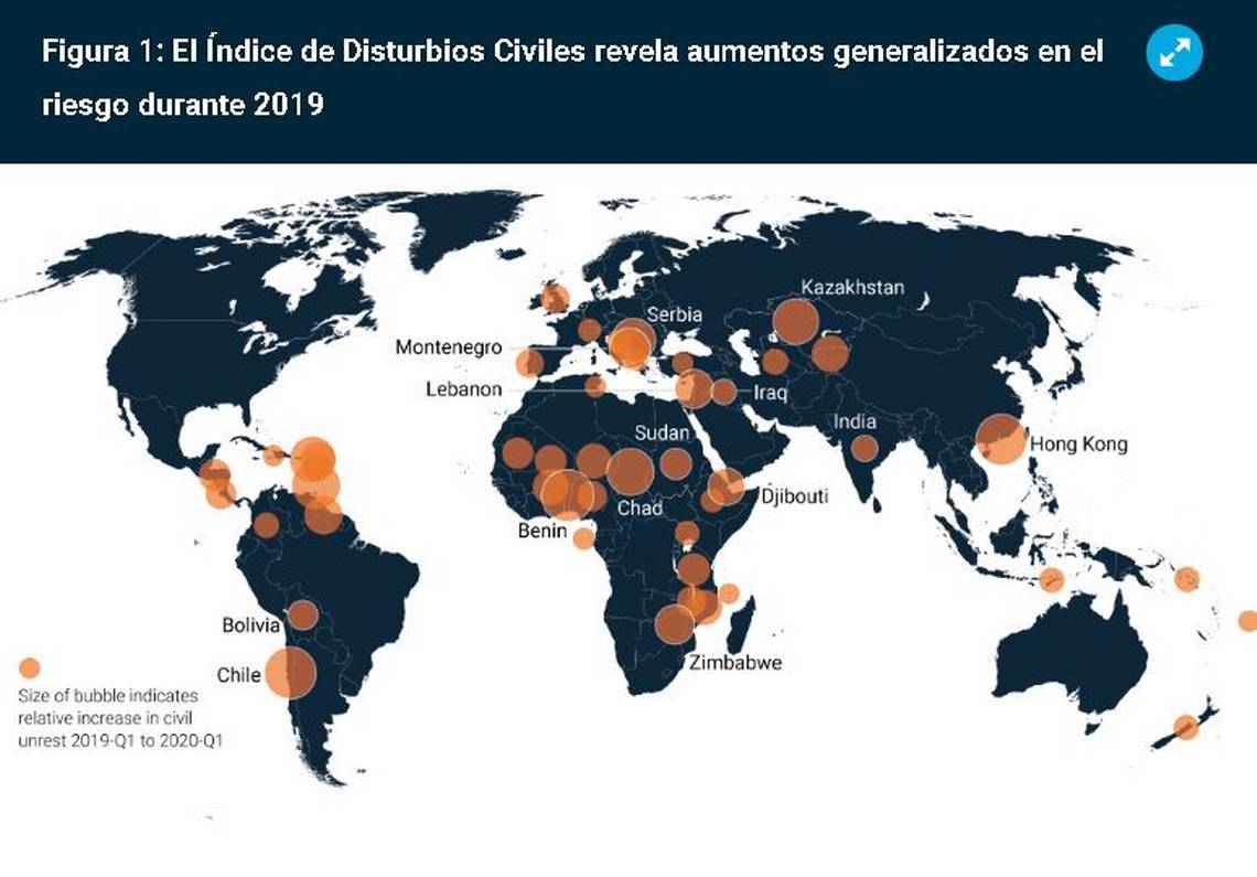 Mariluz1325's tweet photo. CHILE EL SEXTO PAÍS MÁS PELIGROSO DEL MUNDO. Chile a la par de países como Sudán, Zimbabwe y Líbano.Específicamente, el país fue ubicado en los peores lugares a nivel planetario en materia de seguridad, pasando del puesto 91 al 6. Gracias por convertirnos en un Shithole Country. https://t.co/5GrNd31YPc