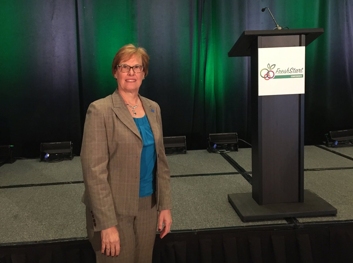 urbanschoolfood's tweet photo. Did you catch Dr. Wilson at the @UnitedFresh Fresh Start conference yesterday? She was the keynote speaker and provided insights into how #UrbanSchoolFoodAlliance member districts are serving fruits and vegetables to our 3.3 million students every day! #GrowingUpFresh https://t.co/iDX55fy2aC