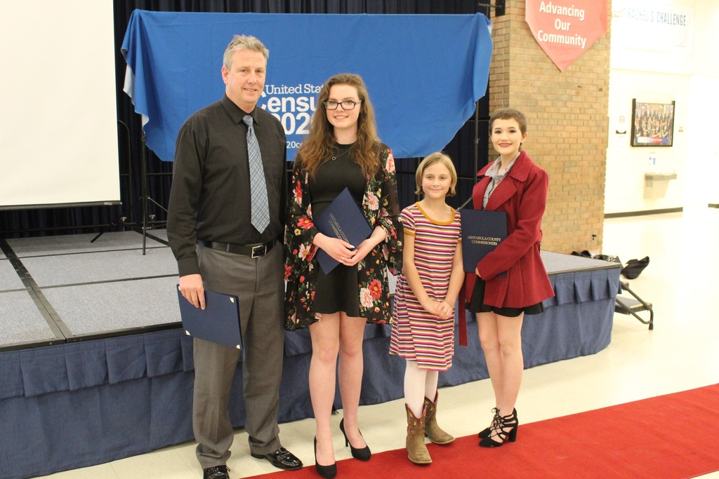 GVLocalSchools's tweet photo. Danielle Neely and Katelyn Potsko of our GV/ATECH Interactive Multimedia program, taught by Mr. Schick, won the Ashtabula County Census 2020 Video Contest!   
Thank you to 3rd grader, Chloe Perry, for being the face of the commercial.
Have a great day GV! https://t.co/HUTqRyfeIt