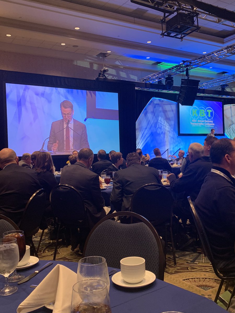 KyAviation's tweet photo. Secretary @JimGrayLexKY telling the crowd at the @KBT4AllModes conference about the importance of airports in Kentucky.  Secretary Gray announced he “wants to be a friend of aviation.” #aviation #Transportation https://t.co/yugCeYj6pW