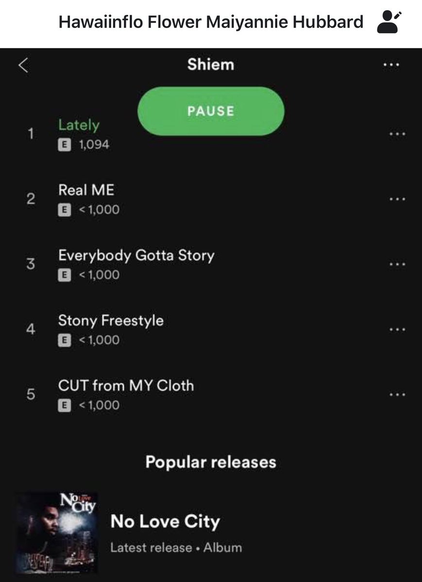 SackShiem's tweet photo. My Na baby music is coming up in Spotify as “Popular Releases”❗️❗️❗️ He’s climbing the charts ❗️❗️❗️❗️🖤🖤🖤 https://t.co/XjvZxFBSrZ