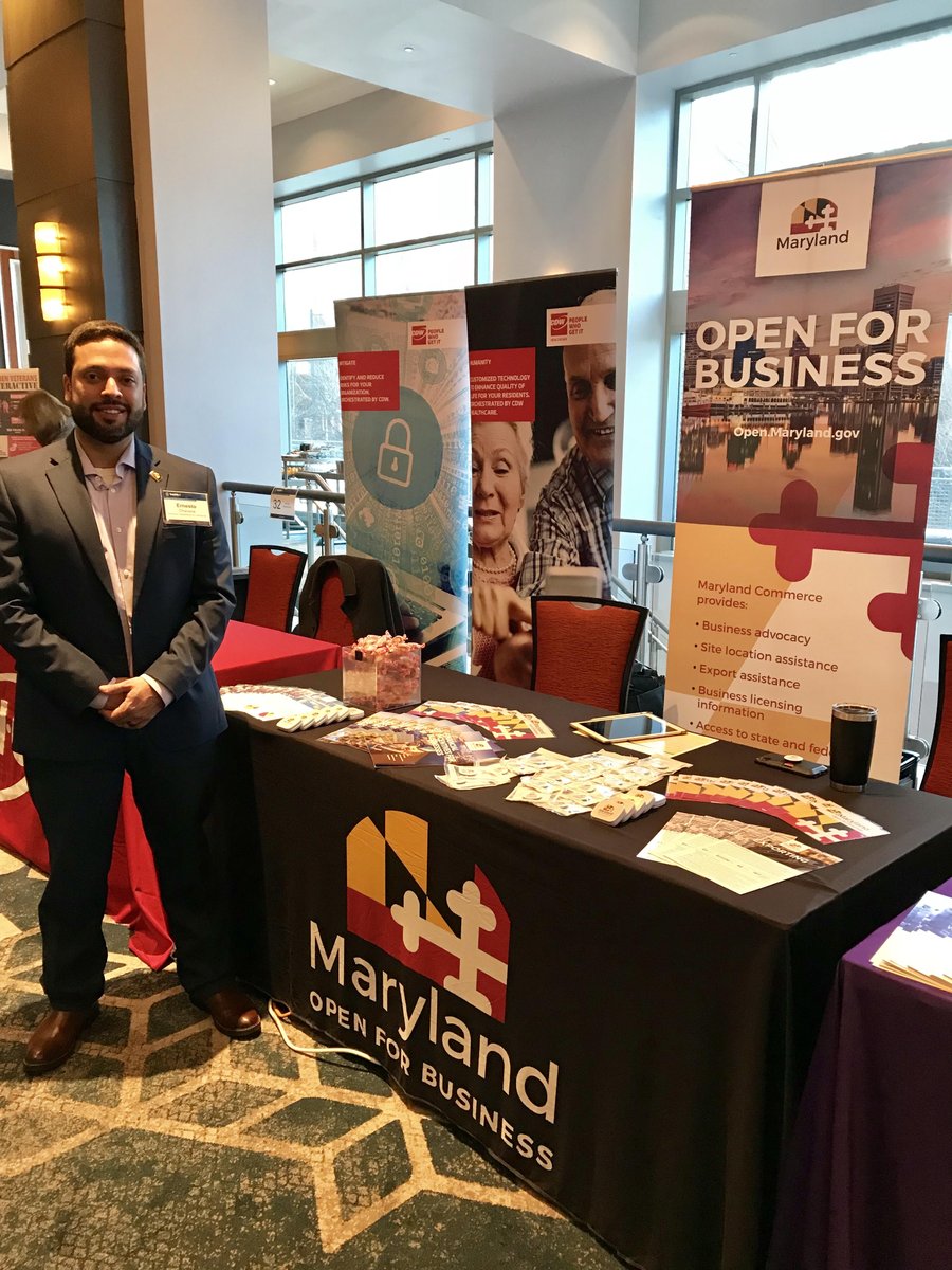 MDBiz's tweet photo. Our team is at the @AFCEABethesda's #HealthITSummit, and ready to talk all things bio in Maryland. Keep an eye out for @EPChanona and the #Open4BizMD table! #mdBioHealth https://t.co/cwf6RT8IQX