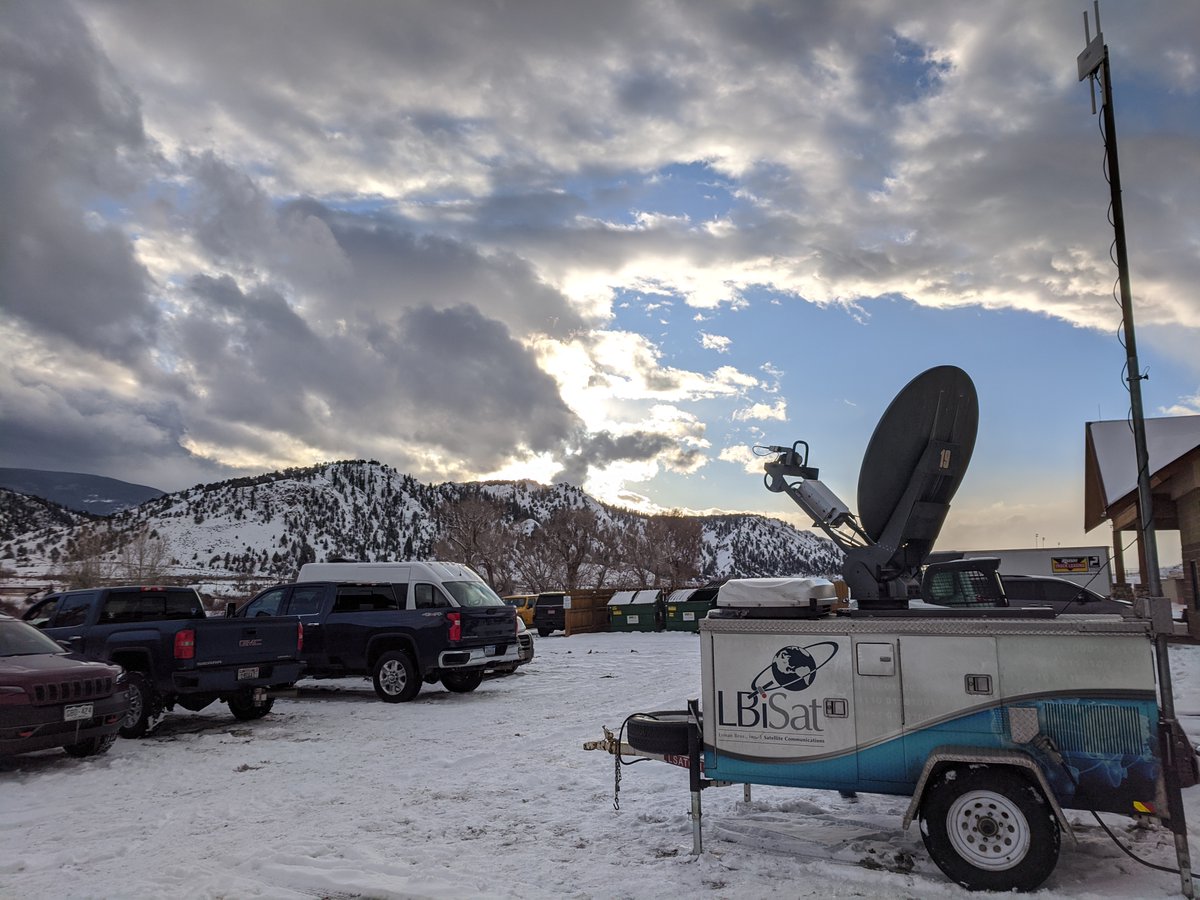 LBiSat's tweet photo. LBiSat utilized one of their mobile #satcom trailers this week for another major automobile manufacturer event, this time in Eagle, CO. Space segment was utilized on #Eutelsat 117WA with uplink out of LBiSat's South Jordan, UT #teleport.

#satellite
#satellitecommunications
#vsat https://t.co/KWxq86tIQ5