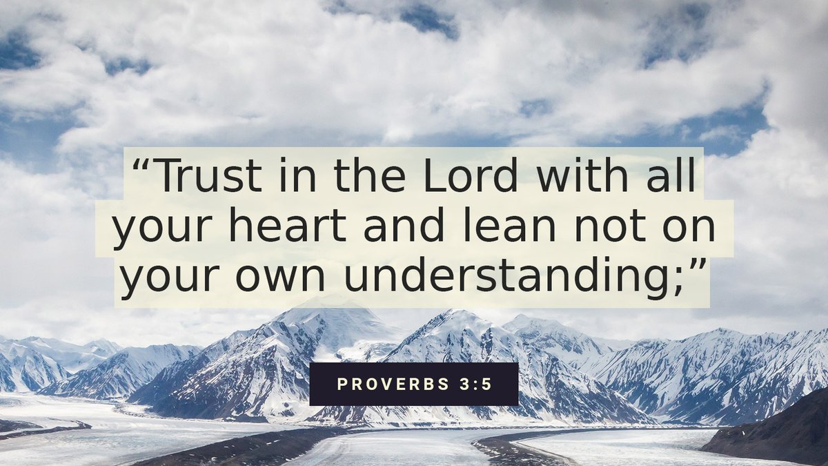 uanetworktv's tweet photo. Trust in the Lord with all your heart and lean not on your own understanding. Proverbs 3:5 #uanetwork #bibleverse #inspiration https://t.co/HKf6OBflZE