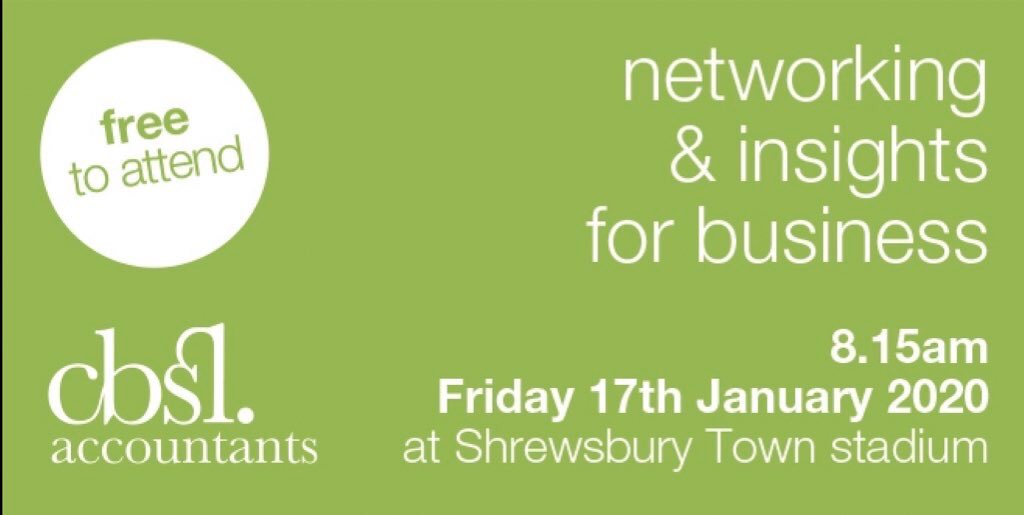 CBSLAccountants's tweet photo. Starting Friday with our first event of the year - breakfast and networking at Shrewsbury Town #networking #FridayEve https://t.co/IRYUn4vvd1