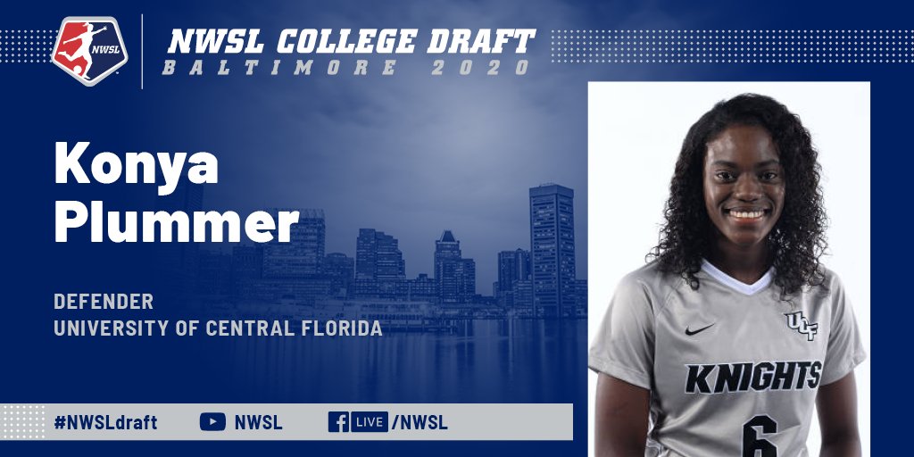 NWSL's tweet photo. The second round is now in full swing!

@ORLPride selects Konya Plummer.

#NWSLDraft https://t.co/kuOrj3beZP