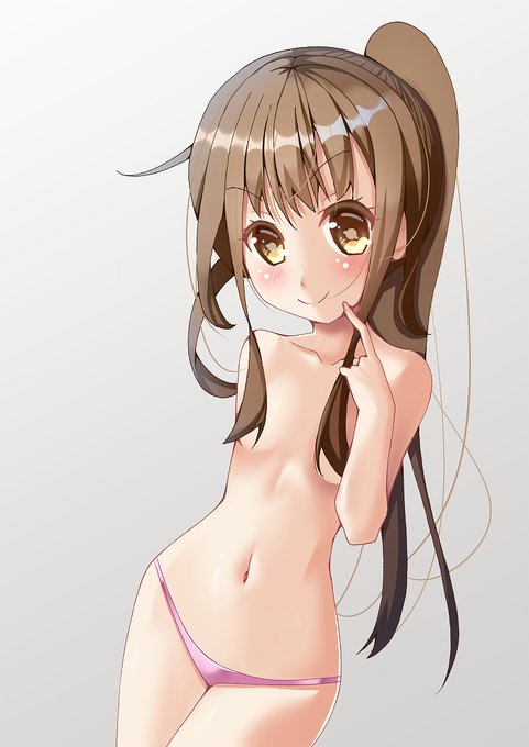 #艦これ
どう??
エッチな気分になった??
みたいな文月ちゃん描きました～～～～ 