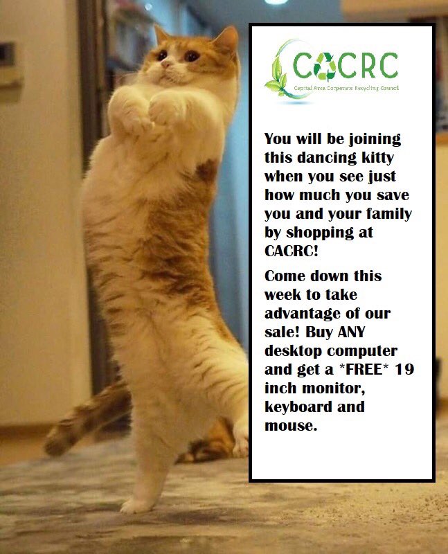 CACRCRecycles's tweet photo. Buy any desktop today and receive a 19 inch monitor, keyboard and mouse for free!
#refurbishedlaptops #refurbisheddesktop #recycling #refurbishedallinones for under $200 @ @cacrc_br @ 1400 Main in BRLAbecause itβs #goodfortheplanet #goodforyourwallet.CACRC_br https://t.co/LtMQByNMqN