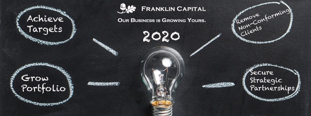 CapitalFranklin's tweet photo. If your goals for 2020 include achieving your targets, growing your portfolio, and removing non-conforming clients from your portfolio, Franklin Capital can help!

Let’s Talk!
Call us today at (847) 579-4780 #SmallBusinessFinancing #AccountsReceivableFinancing https://t.co/3ICjEBFeYR