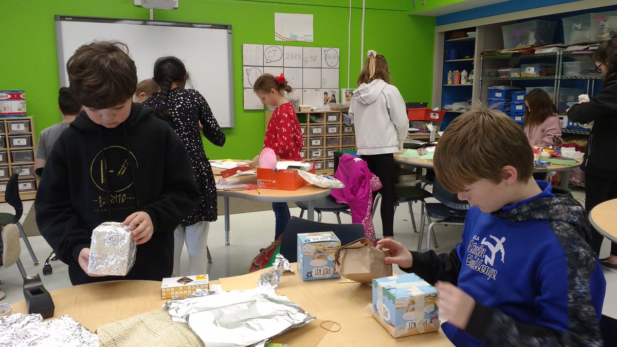 SteveRogersWind's tweet photo. Creating animal defense mechanisms for prey creatures from Makerspace materials. I hope they don't repel teachers! https://t.co/nAYfcgoiR1
