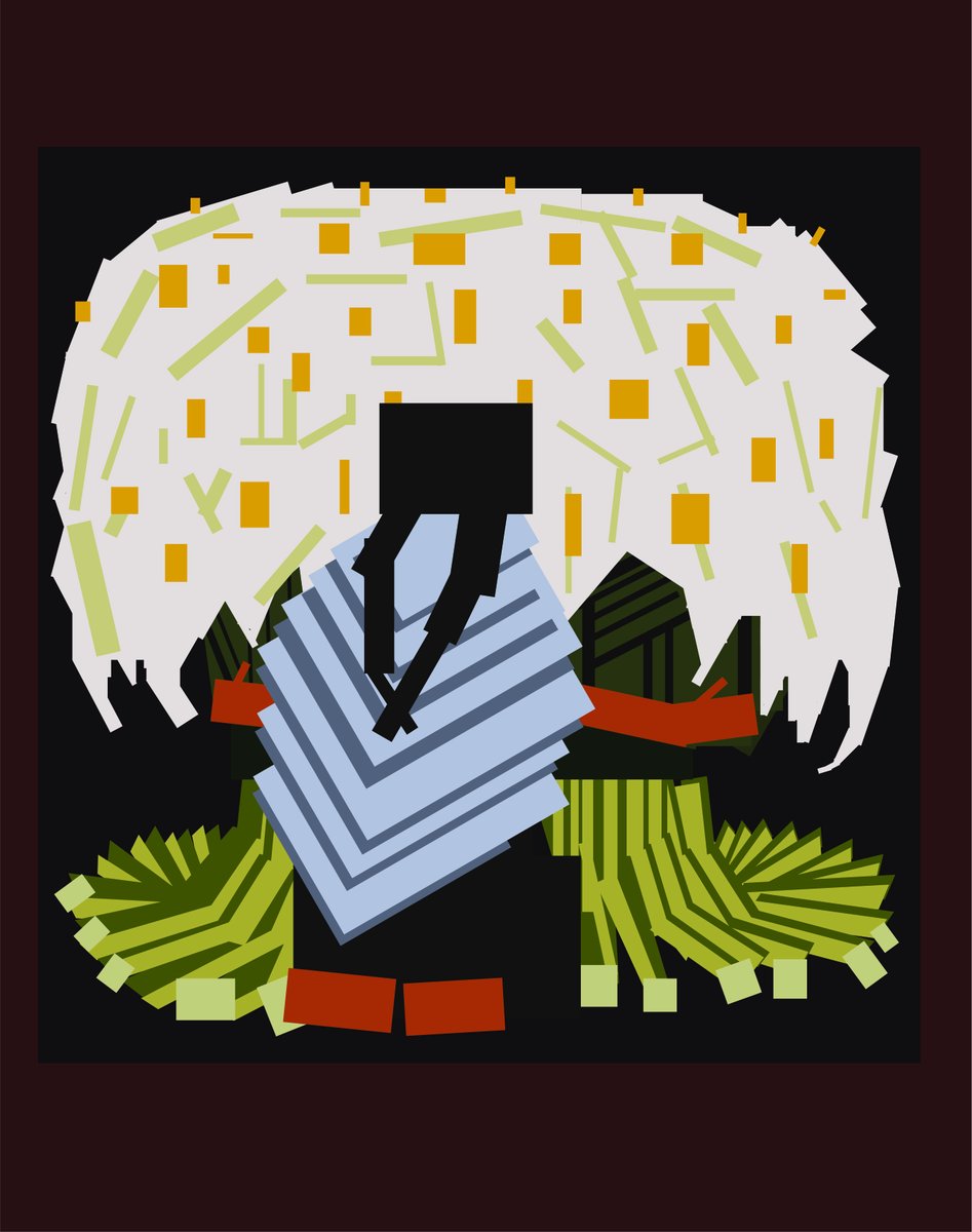 NancyAnnDesigns's tweet photo. This week I had an assignment to create a dynamic composition using Illustrator. The challenge: only using rectangles and squares. Here is my recreation of Diego Rivera's Flower Seller 1942. https://t.co/Mcd8KiUUTM