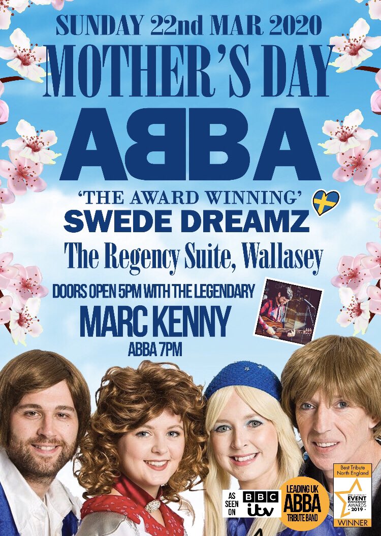 PlayfairEvents's tweet image. 🎙🌸Treat the special ladies in your life on their special day!! Guests will ABBA fantastic time, Swede Dreamz the UK’s leading ABBA tribute show. BOOK NOW 🎟EARLY BIRD TICKETS JUST £15 ticketquarter.co.uk/Online/mothers…