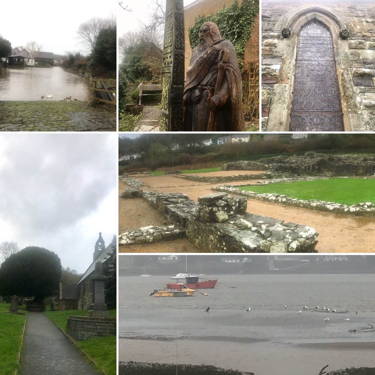 joblanchard42's tweet photo. Todayโs adventures in the rain. I do love West Wales, so relaxing & much history. Thank goodness thereโs no evidence of me chasing an umbrella about. #stdogmaels #poppitbeach #abbey #westwales #holiday https://t.co/xerzxtfrCd