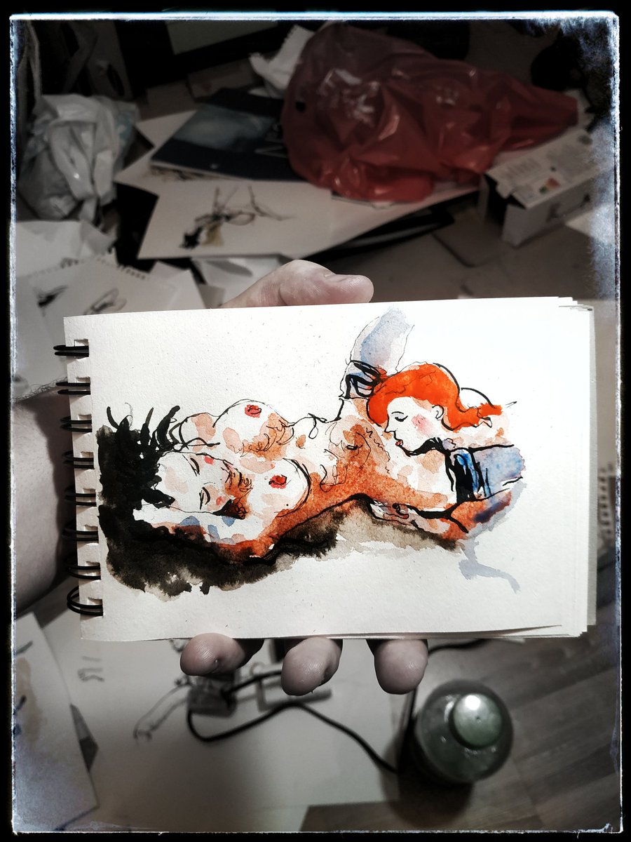lhugart's tweet photo. I continue my mini pornographic drawings !! today I was inspired by the magnificent @thatgirlsuttin and @MaitlandWard
#miniporn #minporno #porno #cunni #eroticart #erotic #drawing #art #watercolors https://t.co/W7KedAu3cj
