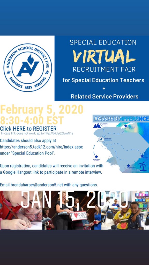 Help us spread the word about this event by retweeting!  Thank you! Event Info:  bit.ly/2QuwN1z #A5speddifference #specialeducationjobs <a href="/AndersonFive/">Anderson Five</a> <a href="/HiramCareerCtr/">Hiram Career Center</a> @gwcareercenter @superwilsonA5 @CareersatSU <a href="/CareerReadyCavs/">Walsh U CareerCenter</a> <a href="/UGACareerCenter/">UGA Career Center</a>