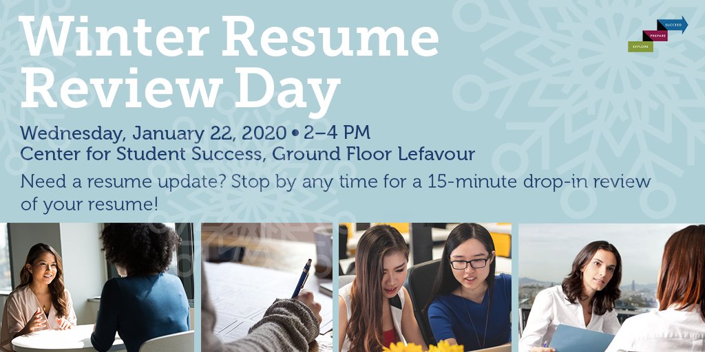SimmonsCEC's tweet photo. Need to update your resume to include fall experience? Looking for a summer internship? Come to the CEC and meet with a career coach to review your resume Wednesday 1/22, 2-4 PM! 15-minute drop-ins, first come first served! See you there! @SimmonsUniv https://t.co/BDF8jnrZSb
