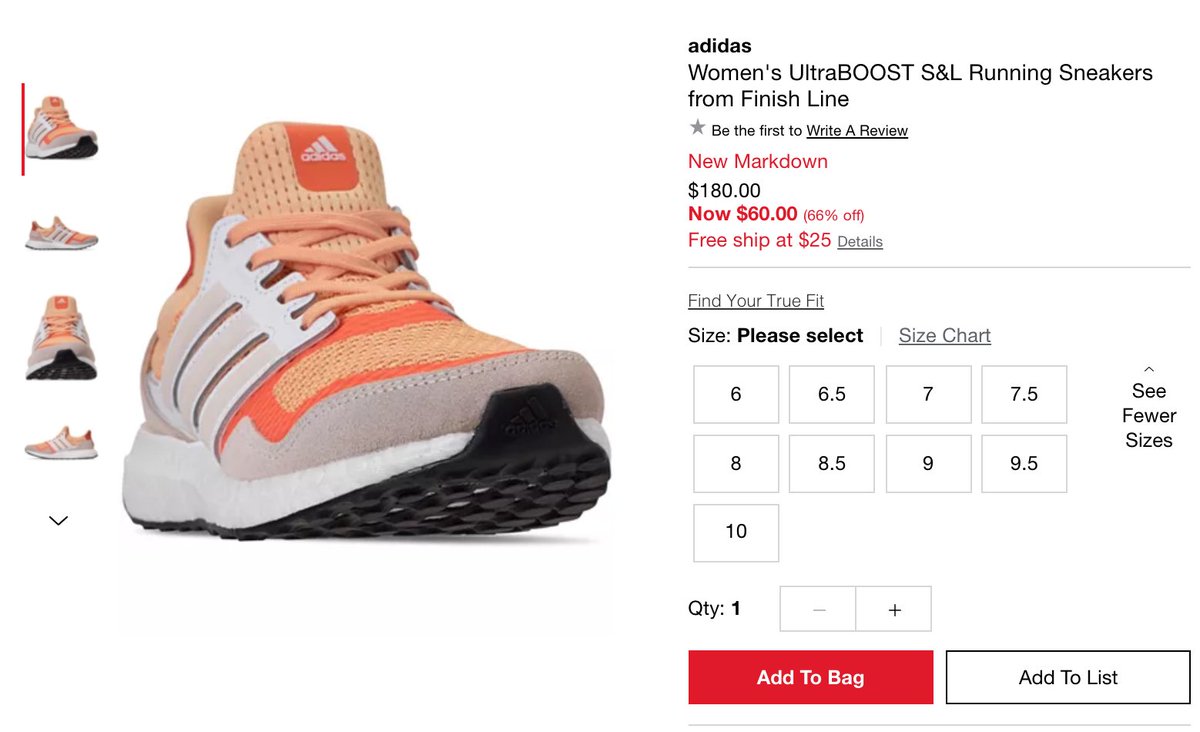 women's ultraboost s&l running sneakers from finish line