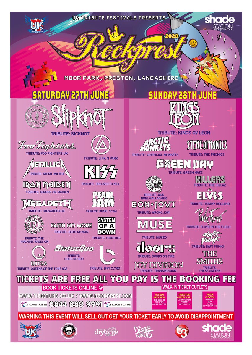 Rockprestfest's tweet photo. ROCKPREST.. RETURNS TO MOOR PARK PRESTON  SATURDAY 27th &amp; Sunday 28th June. TICKETS RELEASED NEXT FRIDAY 24th January.... #rockprest #preston #uktributes #uktributefestivals #tributebands #teibutefestivals #rockprest2020 #preston2020 https://t.co/J55ya3Squp