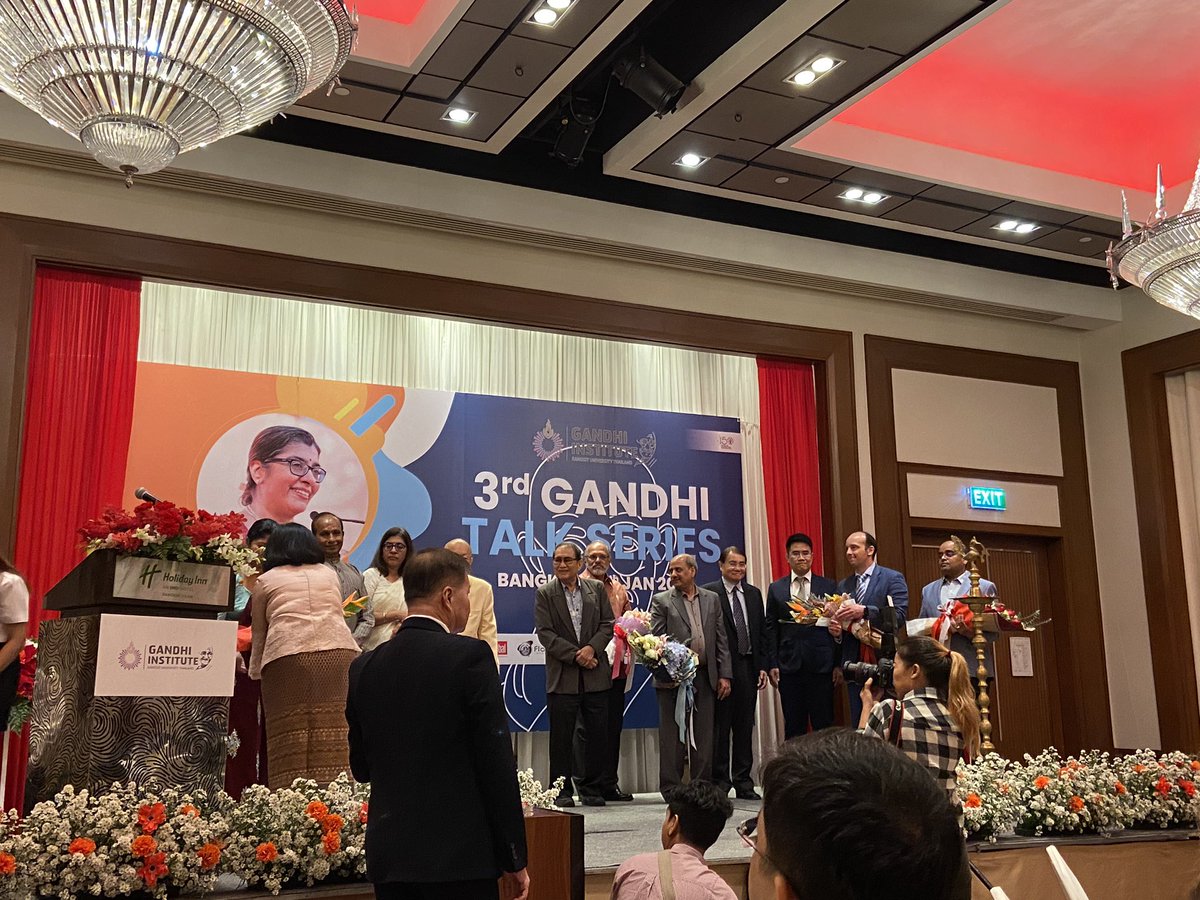 eesl_sea's tweet photo. @suchitra_durai speaking at 3rd Gandhi talk series. @IndiainThailand Speaking Earth provides enough to satisfy every man's need but not any man's greed. Let’s save our tomorrow. @GandhiWisdom https://t.co/NqcWljEte5