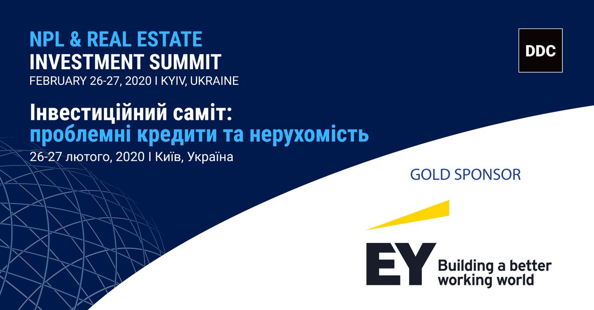 ddcfinancial's tweet photo. We are pleased to welcome #EYUkraine as the Gold Sponsor of the NPL & Real Estate Investment Summit, taking place in Kyiv on February 26-27. @EYnews https://t.co/IS0aeNUkwc
#DDCSummits #npl #emergingmarket #realestate #EY https://t.co/yQ0RJRknCq