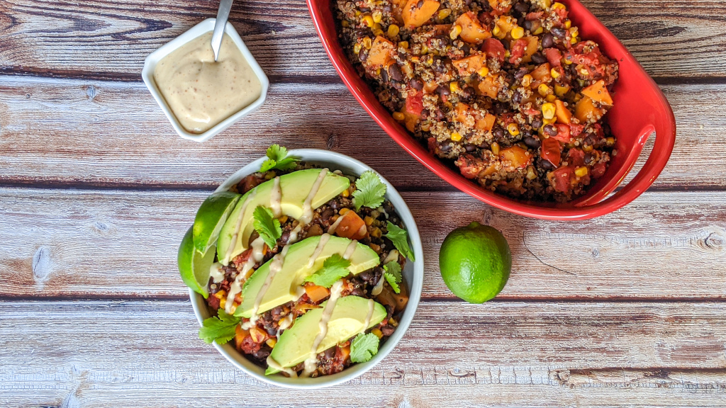 texanvegan's tweet photo. Check out this amazing Mexican Quinoa &amp; Sweet Potato Casserole with Chili Lime Yogurt Sauce! Recipe on the blog! https://t.co/JobHRJIPdG https://t.co/OCZXGjFoie