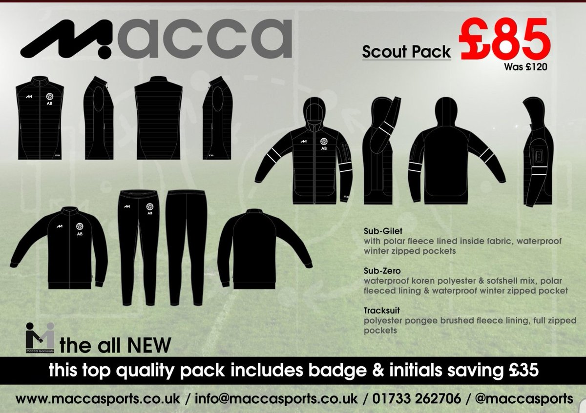 Our new Scout Pack @maccasports @maccasportsdeal , contact me by DM or email your enquiry to info@maccasports.co.uk #football #grassroots #UCL #footballscouts