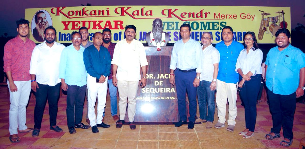 durgadasskamat's tweet photo. #Team @Goaforwardparty led by our @PresidentGFP @VijaiSardesai at the inauguration of Dr Jack De Sequeira square at #MercesJunction. “UTTOR” given by our President fulfilled. That’s #GoaForward & it’s leadership. Let’s together take #GoaForward https://t.co/NLcAMdXp1J
