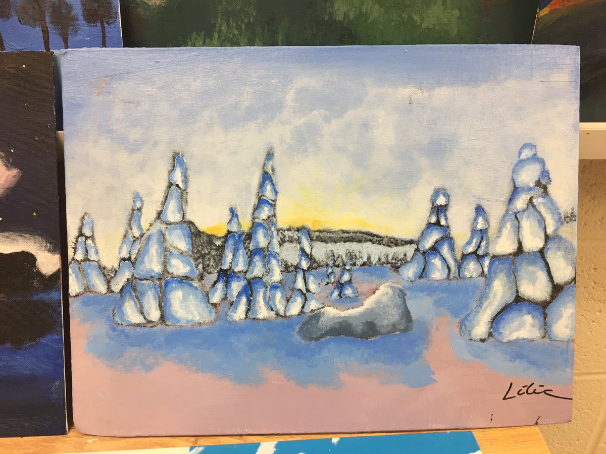 RHHSshowcase's tweet photo. Ok, promise... last post of these grade 9 Acrylic Landscapes https://t.co/PYWRe4ie2J
