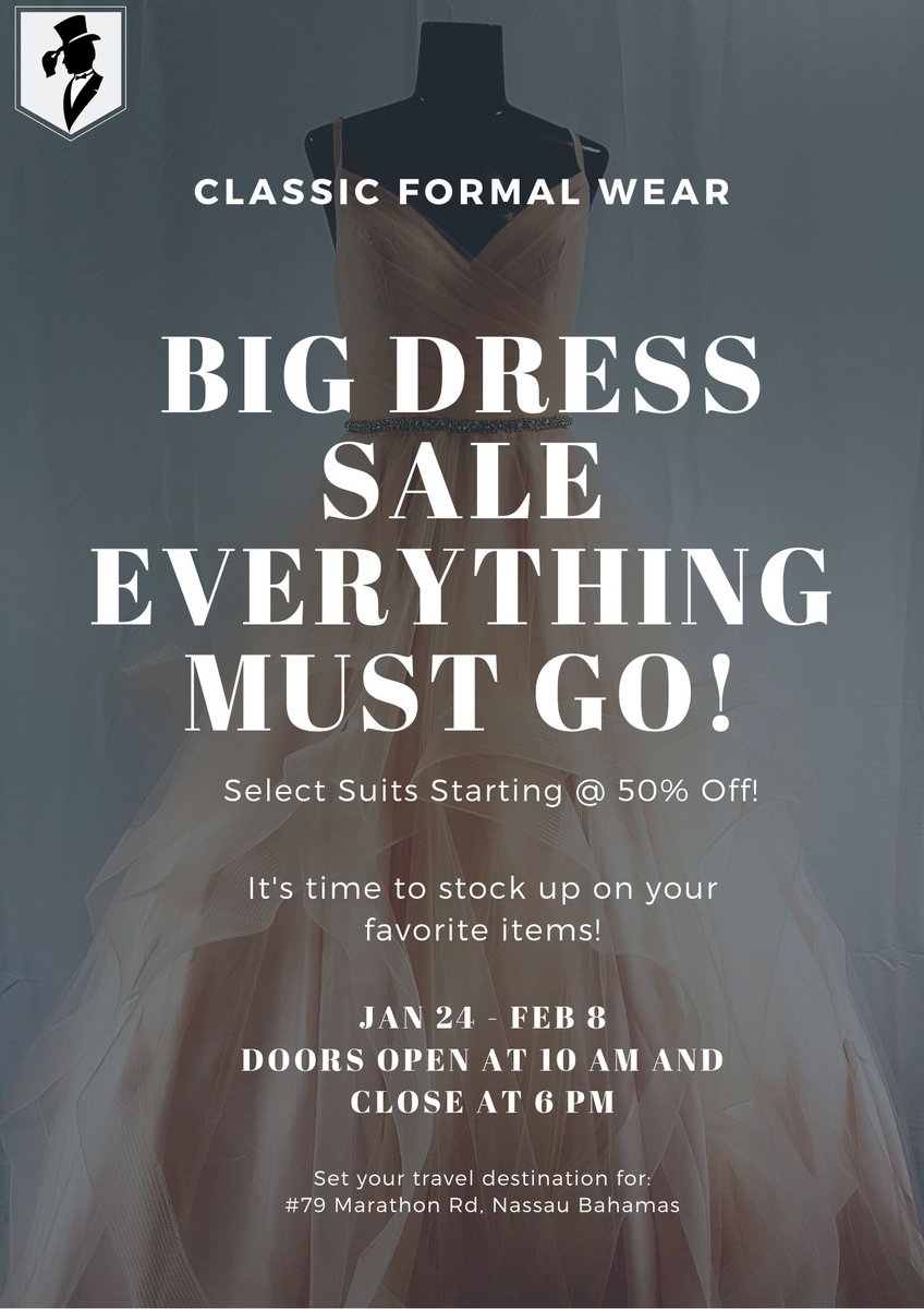 classicfw's tweet photo. Save now BLING later! Grab it now, it may not be there tomorrow 🤷#dresssale2020 #classicformalwear242 #everythingmustgo https://t.co/kHE9gMiKOj