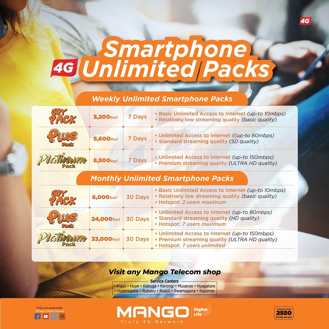Mango4G's tweet photo. Get all your affordable #weekly & #monthly 4G unlimited internet packs... Don't miss out on all the #cool & #fun trends as well as important online business & work.
Connect to #MangoTelecom today...
#IyatseNaMango #Mango4G #NYE #january #2020vision #2020experience https://t.co/I0bzayhAKo