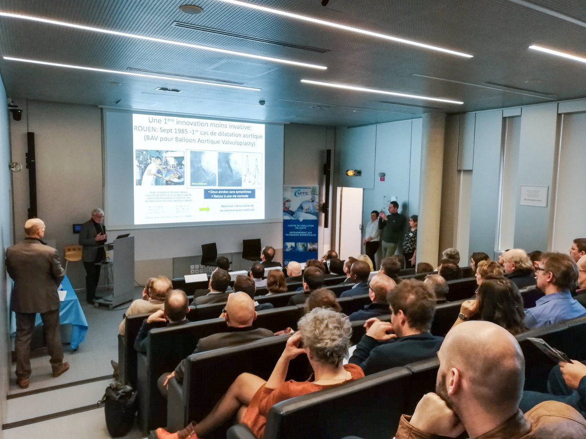 MTC_Rouen's tweet photo. Conférence du Pr @AlainCribier pour l’ouverture du 3ème forum #digitalisation de l’#ECOSYSTEMCLEON organisé par la CCI Rouen Métropole au #MTC https://t.co/kc0V4f5C85