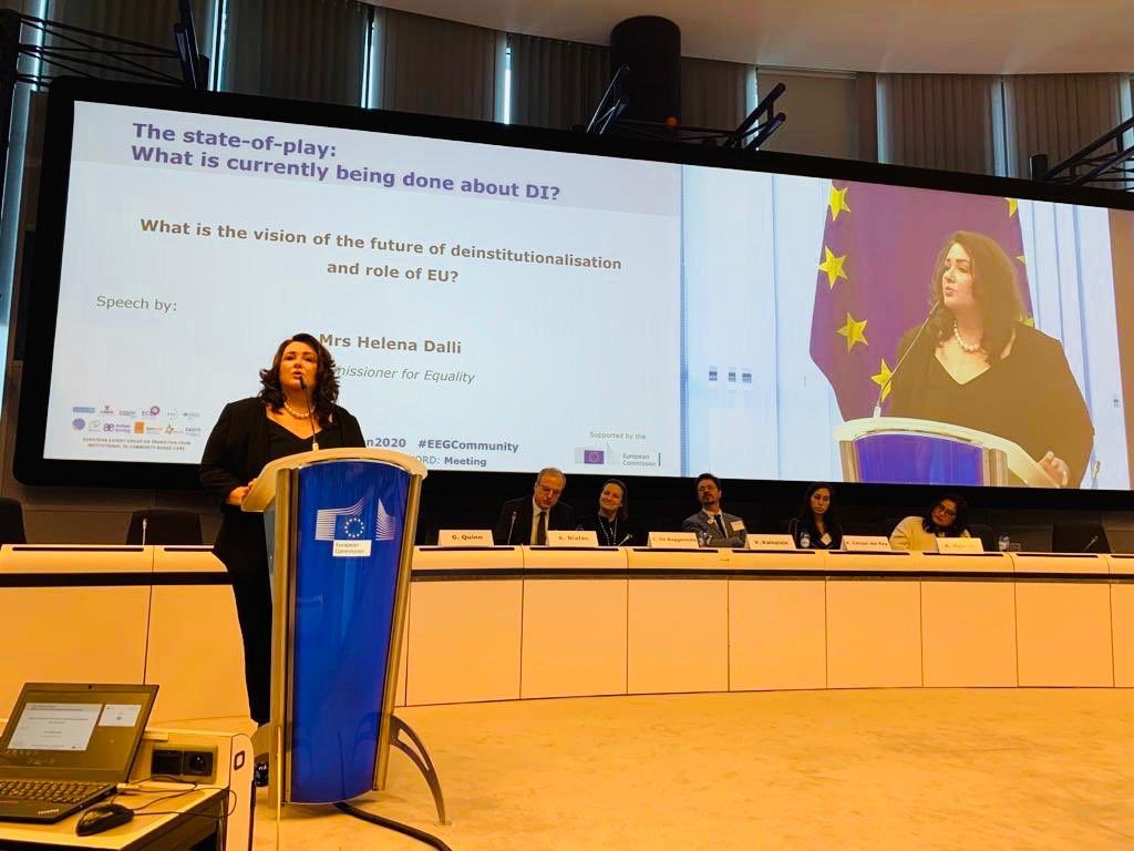 Commissioner Dalli speaking at the Towards Inclusion 2020