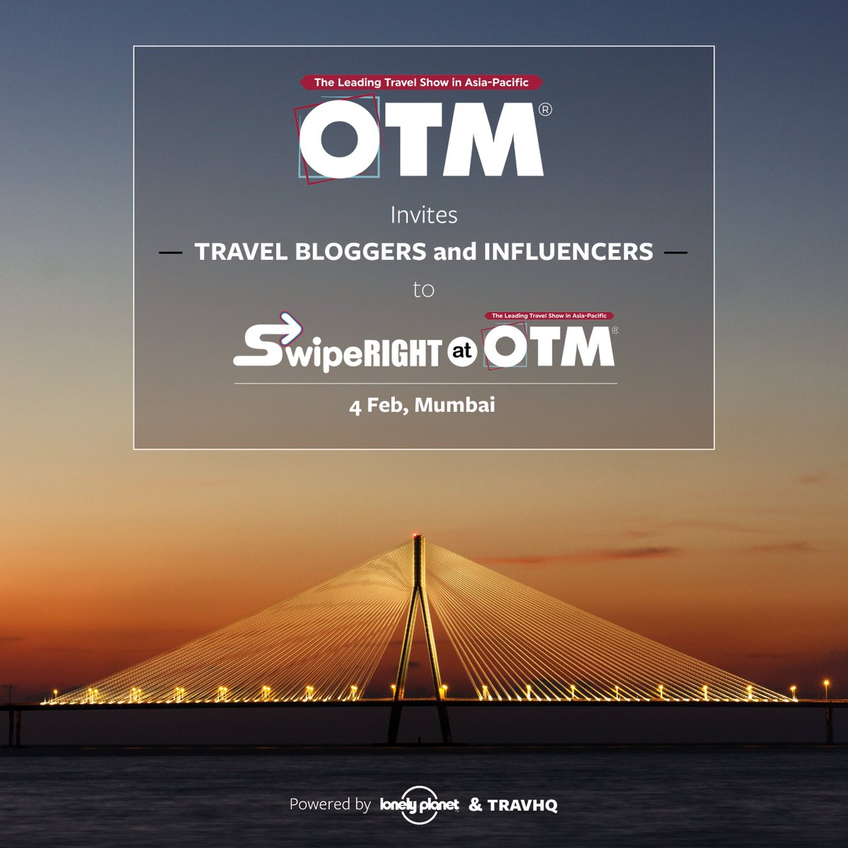 Lonely Planet India &amp; <a href="/TravHQ/">TravHQ</a>  in association with <a href="/OTMIndia/">OTM India</a> are excited to organize a meet-up of bloggers. This is the best time to show that travelling is your profession and not just your hobby, click on the link bit.ly/2NriHw3 to register yourself.

#OTM2020 #lpin